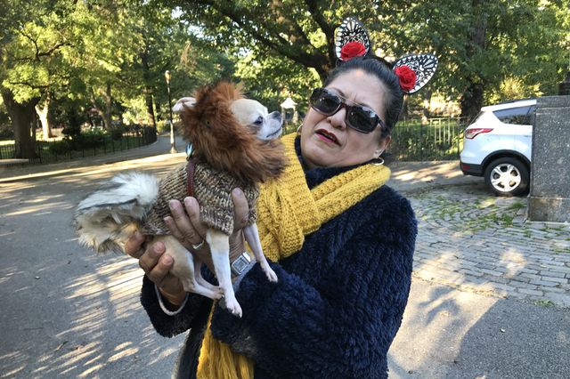 Ada Nieves and her dog... er, squirrel.